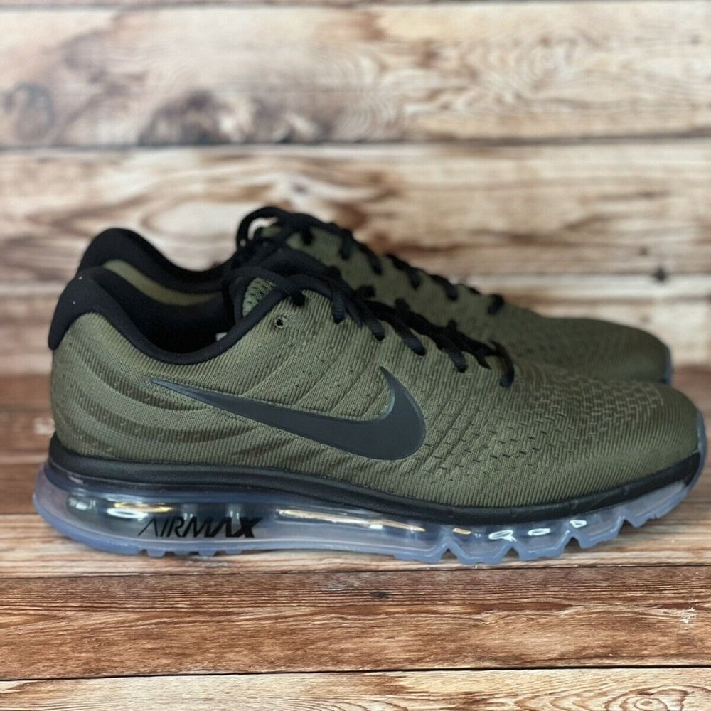 NEW Nike Air Max 2017 Cargo Khaki Black Sneakers 849559-302 Mens Size 10 - Picture 2 of 11